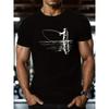 European Sizes Men'S Round Neck T-Shirt, Trendy And Fashionable, Breathable And Sweat-Absorbing, Soft And Comfortable, Perfect for Casual Summer Wear.