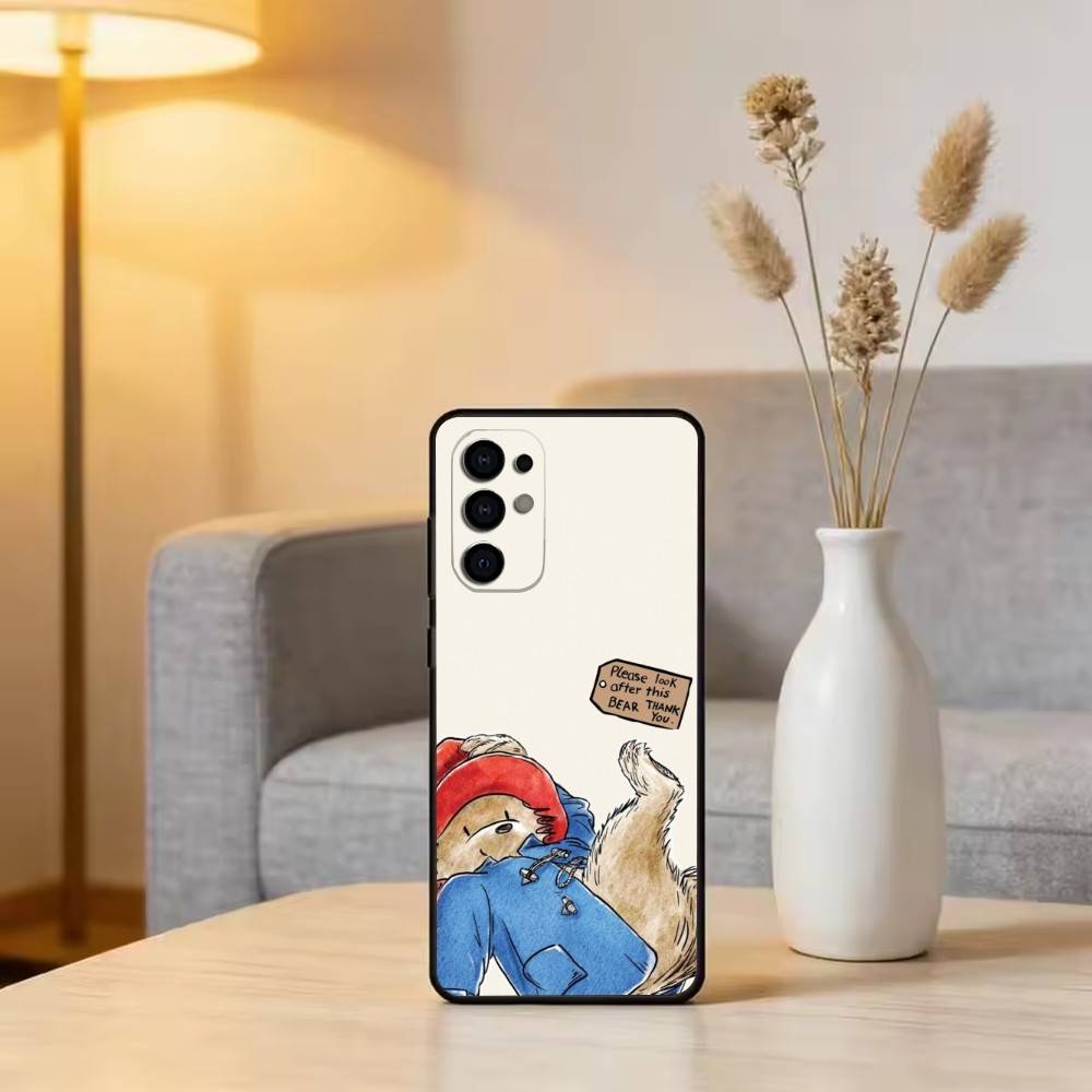 C-Cute P-Paddington Bear Phone Case For Samsung S25,S24,S21,S22,S23,S30,Ultra,S20,Plus,Fe,Soft Silicone Black Cover