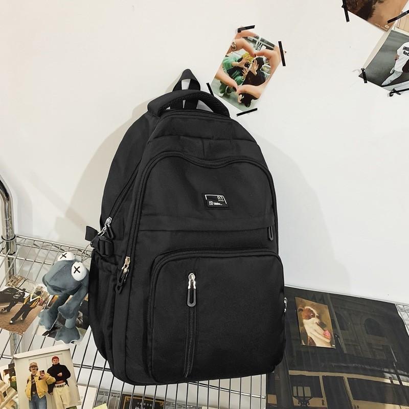 Nylon School Backpack For Teens With Design And Laptop Compartment