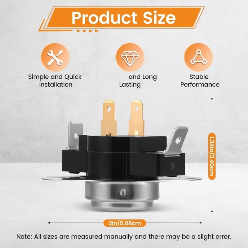 WE4M216 Dryer Cycling Thermostat Replacement for BWXR473EV0AA BWXR473EV0W BWXR473GT5AA BWXR473GT5WW DBB3300EA0AA Replace