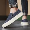 Fashion 2025 Spring New Men's Low Cut Thick Soled Canvas Shoes Slip On Fashion Trend Comfortable Lightweight Non slip Platform sneakers