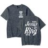 Gift for Christian Tshirt Unisex Women Jesus Is King Graphic Tee Crew Neck Fashion Summer Tops Jesus Religious Faith Based TShirt