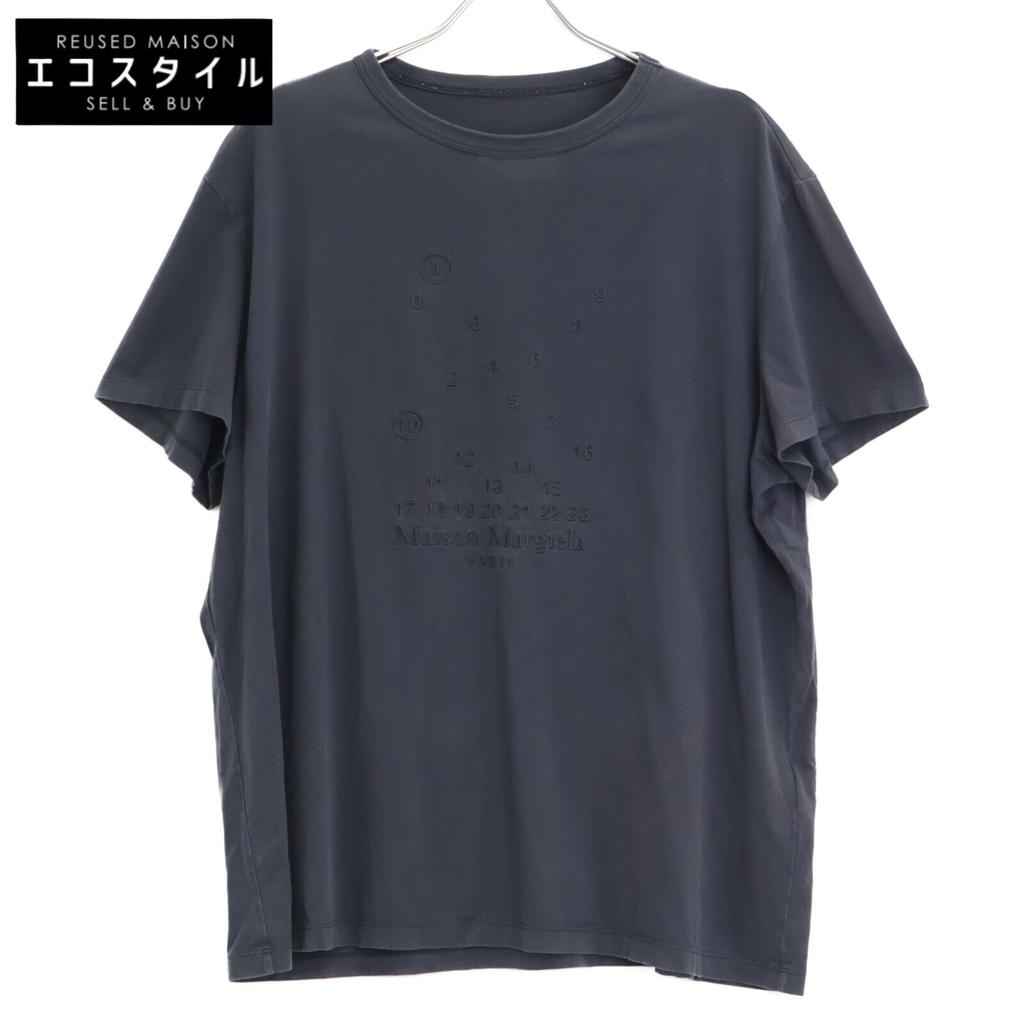 Maison Margiela 23Stainless Steel S50GC0684 Calendar Graphic Logo T-Shirt Tops XL grayUsed