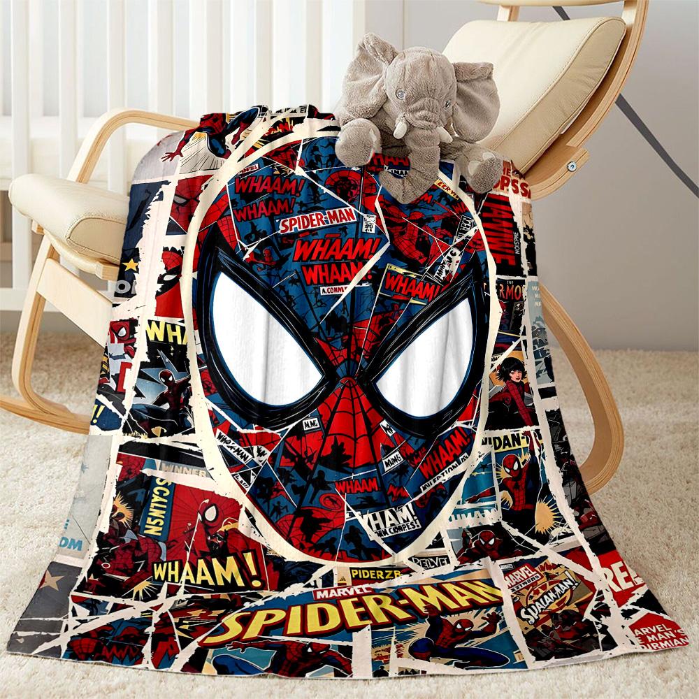 1pc Spider-Man City Blanket Soft and Warm for Sofa Office Camping Travel Livingroom Great Gift for Friends and Family Comfortable