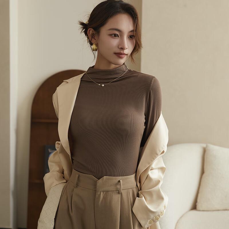 

Qiansi Niao Women s Modal Thermal Semi-High Collar Base Layer 2XL