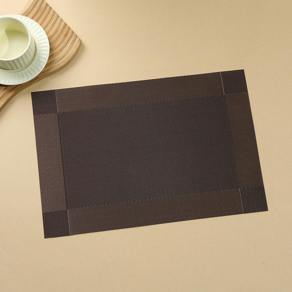 European pvc double frame diagonal frame placemat waterproof and non-slip placemat table mat thermal insulation mat plate mat coaster