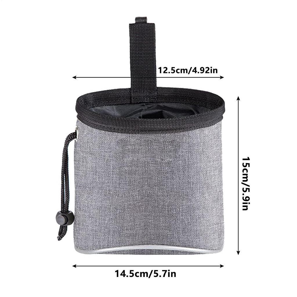 Dog Treat Bag Snacks Carrier With Reflective Strip Puppy Treat Pouch For Outdoor Travel Training Pocket