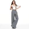 Pantaloni a gamba larga in tessuto a righe alla moda da donna, estivi e autunnali, nuovi, slim-fitting e sottili, larghi, dritti, jeans