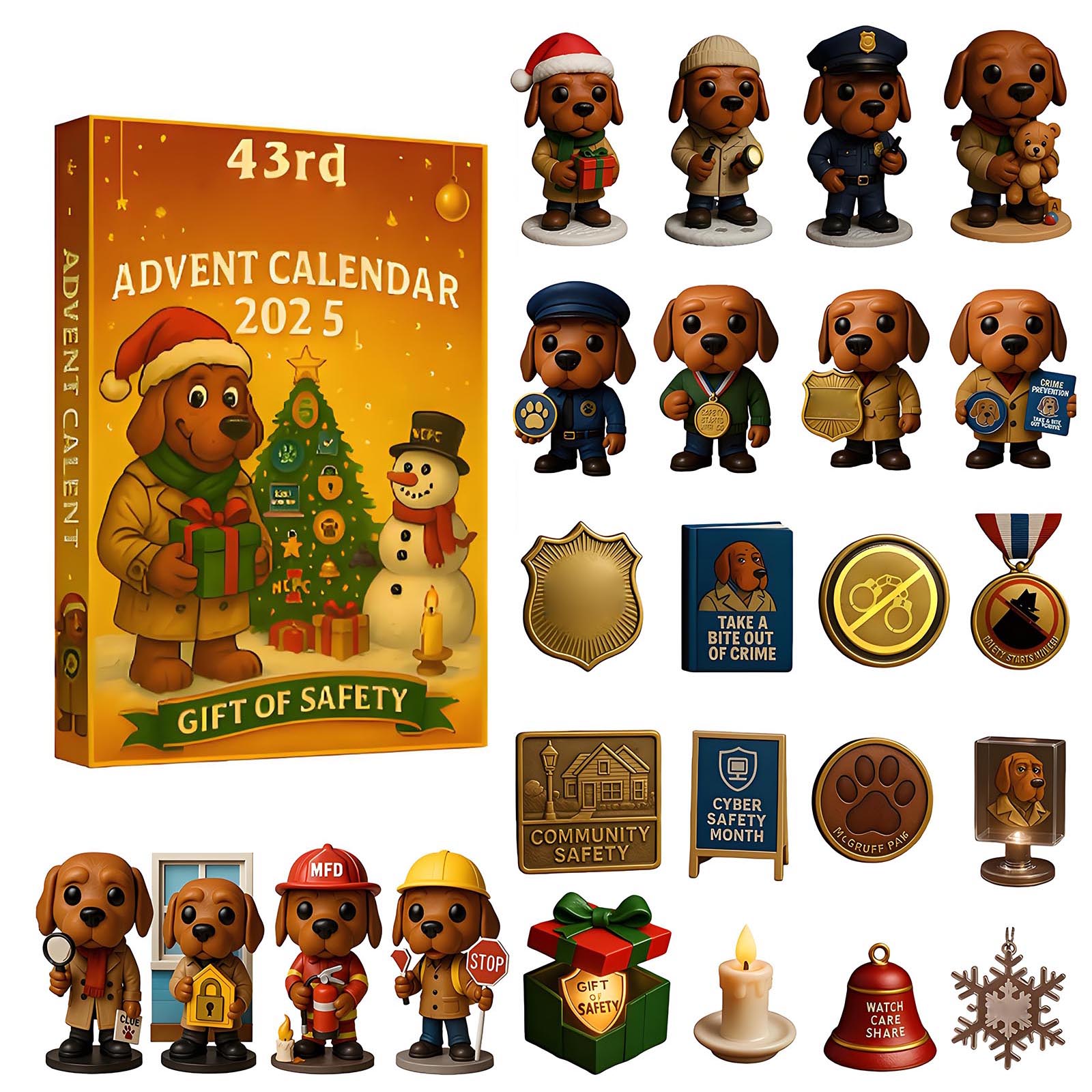 

Календар зворотного відліку включає 24 подарунки, календар зворотного відліку та подарунок-сюрприз One Size