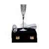 Silver Wine Glass Set Champagne Glass Flute Design | Goblet Glass Best For Parties, Set Of 2 (Silver) - 200 Ml