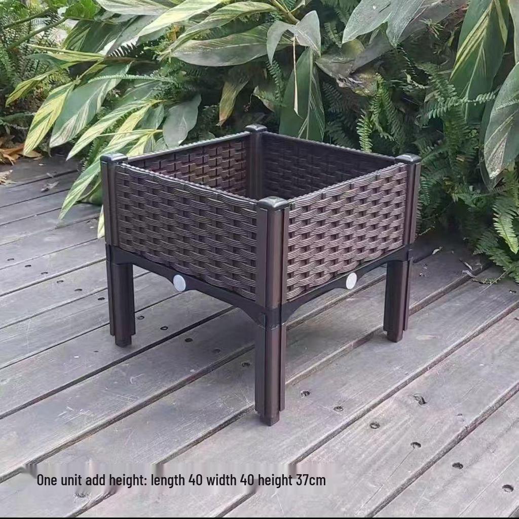 Extra Large Yellow-Edged Rooftop & Balcony Vegetable Planter Box