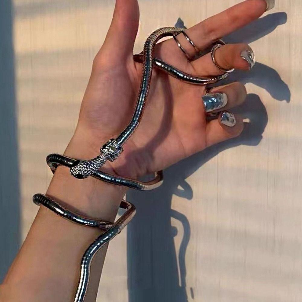 Snake Choker Halloween Hair Accessories Metal Collar Halloween Cosplay Ghost Festival Supplies