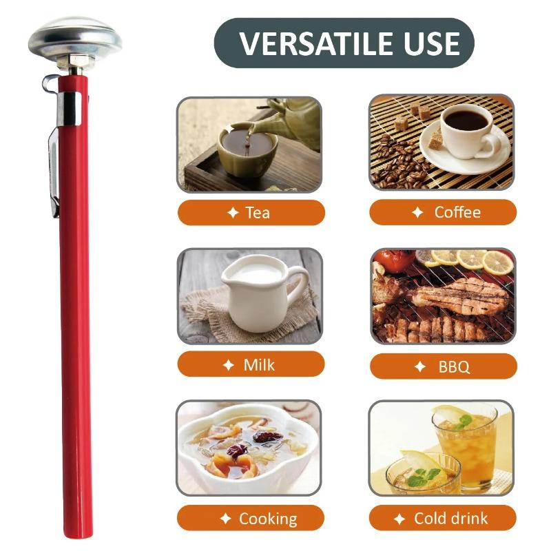 Dial for Coffee Maker, Milk Frothing Carafe, Professional Kitchen Temperature Measuring Tool, 73Therye, 0 To 120 ℃