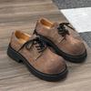 Derby Shoes Men's Shoes Big Head Leather Shoes Summer Breathable Versatile Single Shoes Loafers Trendy Laces 9522-H