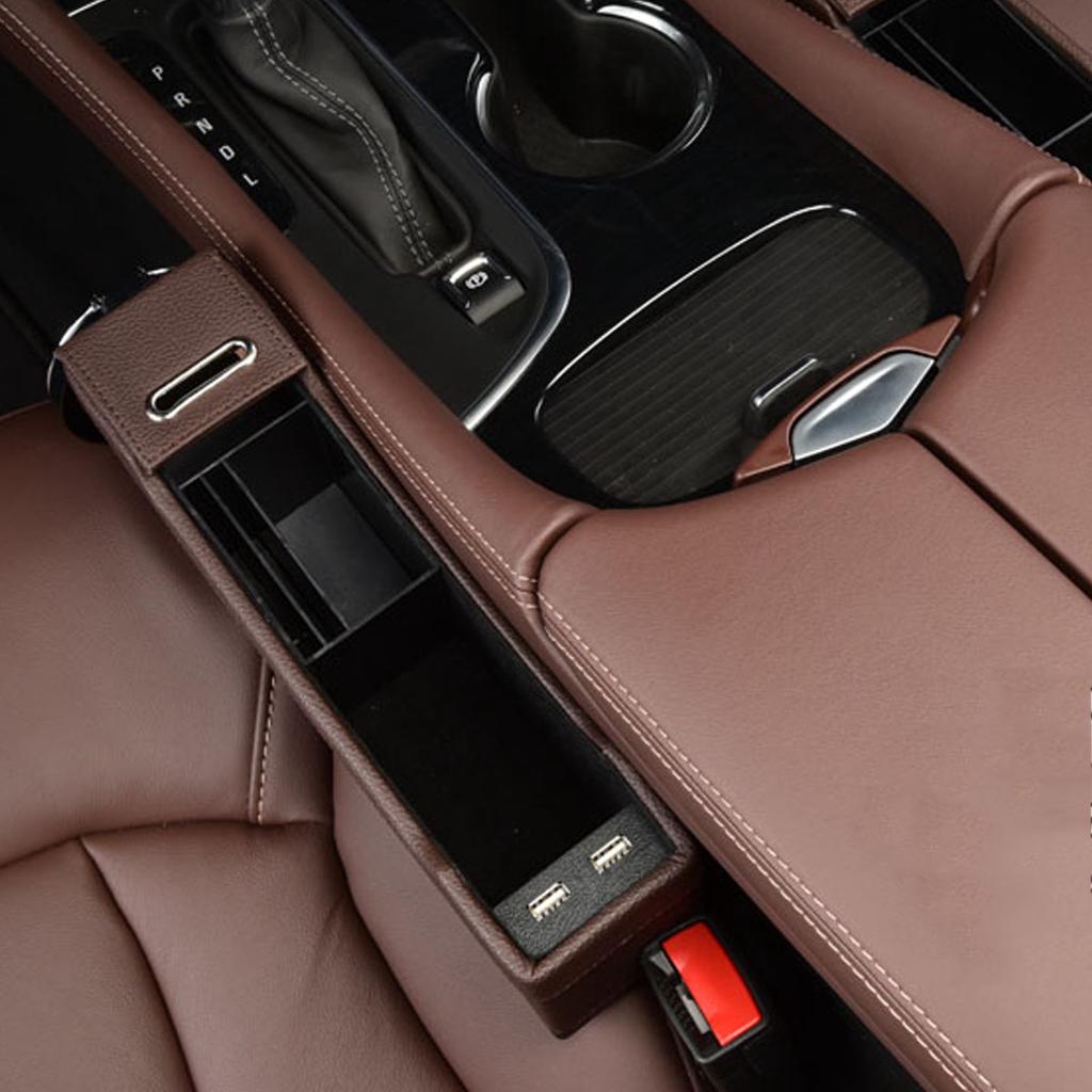 Multifunction Car Seat Crevice Box Storage Organizer Gap Pocket Stowing 4 USB Multifunction Car Seat Crevice Box Storage Organizer Gap Pocket Stowing 4 USB