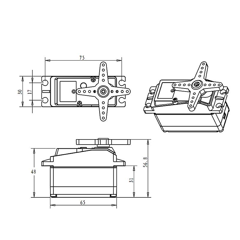 1X 12V servo 150Kg baja 5B 1/5 DS51150 high torque Digital Servo for Redcat HPI Baja 5B SS RC servo Car compatible SAVOX-0236