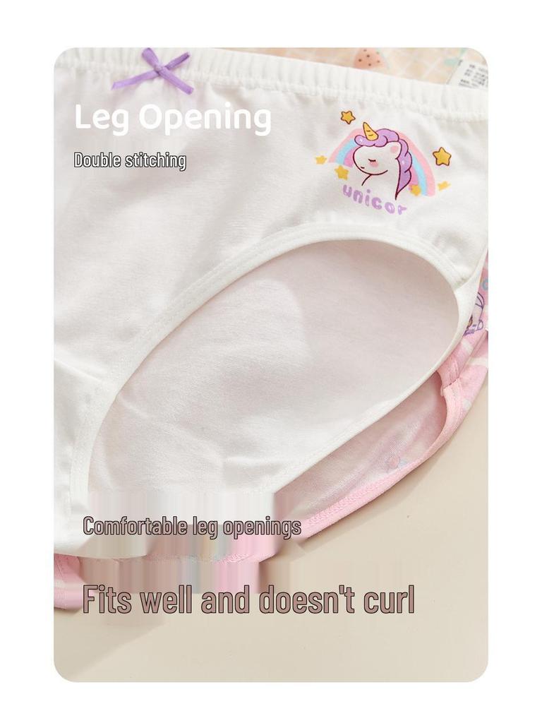 Girls' Triangle Underwear - A-Class Cotton Modal Ice Silk, No Wedgies, Big Kids Shorts.