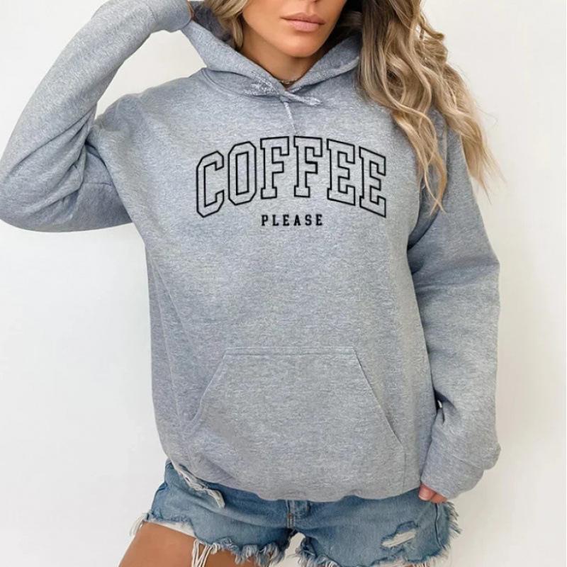 Autumn-Winter Women's Hooded Pullover Sweatshirt, European & American Style, Printed, Plus Size, Loose Fit, Thin Velvet, Trendy Ins.