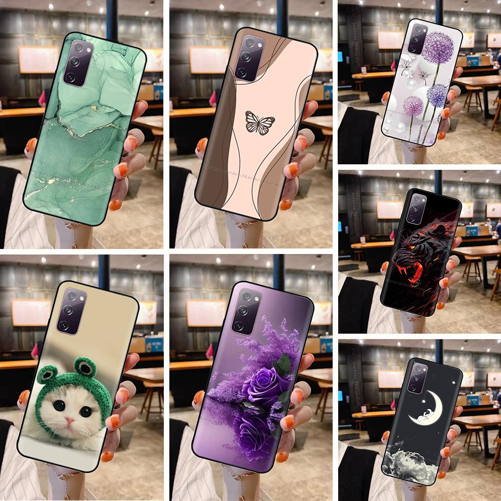 Phone Case For Samsung Galaxy S20 FE Case Soft TPU Painted Silicone Back Cover For Samsung S20 Ultra S20+ Cases s 20 Shell Cover