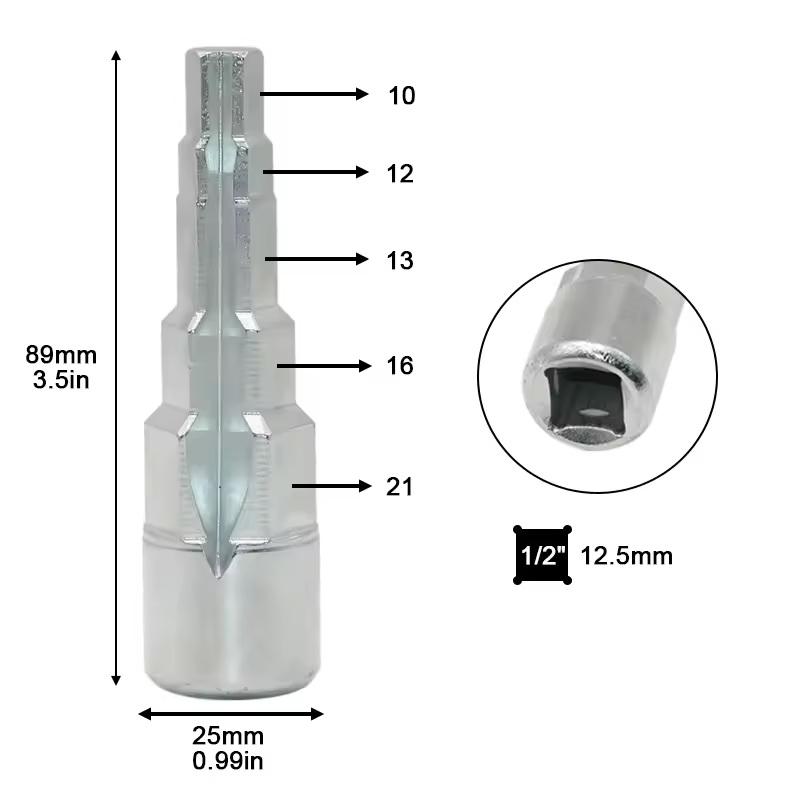 With Ratchet Use On Radiator Water Heating Valve 1/2 Valve Pull-Off Carbon Steel Tower Head Wrench For 10-21mm Radiator Valve