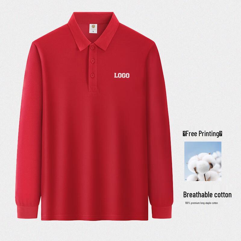 Unisex Breathable Long-Sleeve Polo Shirt S