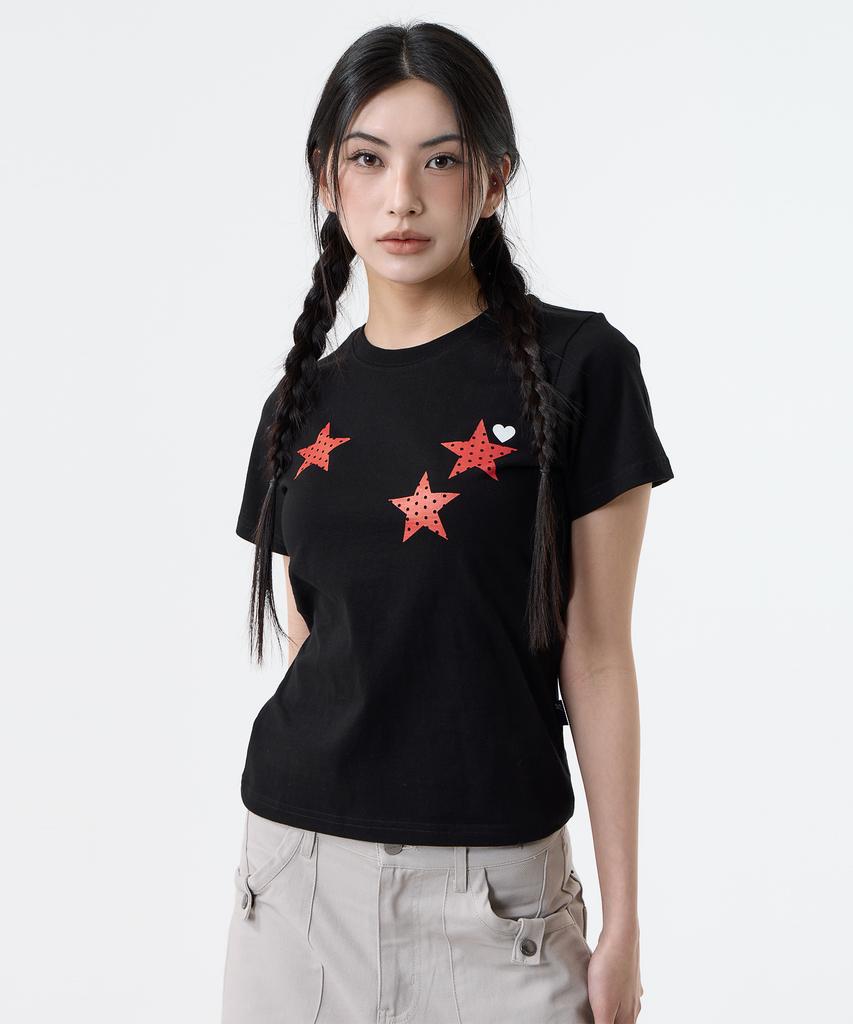 Nasttingijeubeleoldaenmi Dot Star Tee_Black
