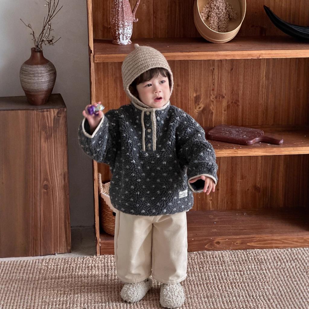 Kinderkleidung verdickt Winter neu Baby Winter Wollpullover Kinderkleidung Jungen Fleece-Set