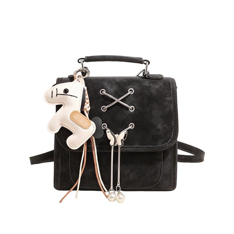 College style multi-functional portable crossbody backpack without pendant чёрный