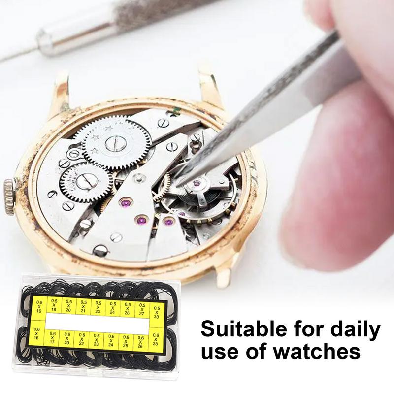 200Pcs Watch Back Case Rubber Waterproof O-Ring Gasket Repair Tools for Watchmaker Thickness 0.5Mm/0.6Mm High End Boxed