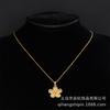 23 Opal Five-Petal Flower Necklace Women'S Fresh And Natural Versatile Exquisite Pendant Collarbone Chain Accessories