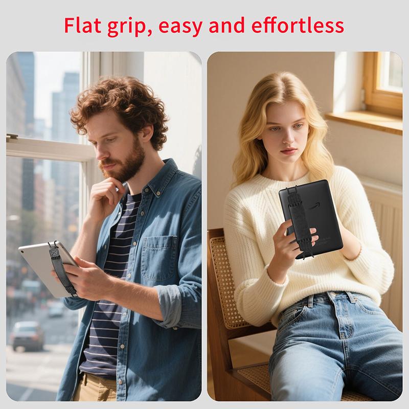 Leder Handschlaufe für 6-11" Tablet Ständer Haltegriff Sicherheit für iPad Xiaomi Samsung für Kindle Kobo Voyaga E-Reader Halter