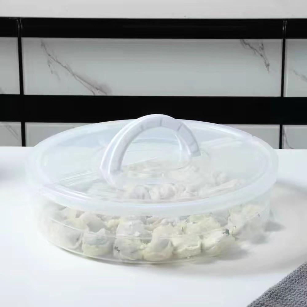 Reusable Dumplings Organizer Multilayer Refrigerator Organizer Bin Round Dumpling Box Refrigerator