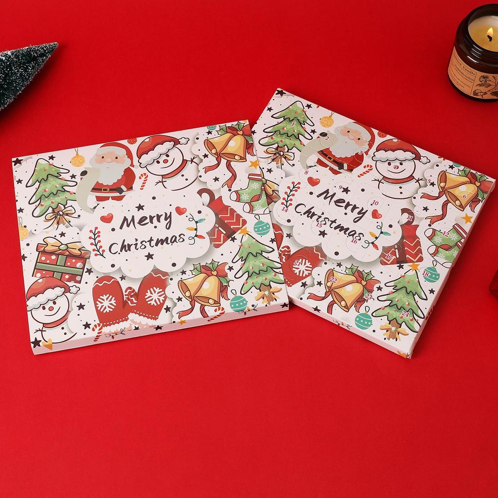Advent Weihnachten 2025 Countdown Stilvoll und Handgefertigt Blind Niedliches Weihnachtsgeschenk zum Selbermachen Nikolausgeschenk Kalender, Kalender, Niedlich, Teile, 24-teiliges Set, Gold,