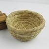Handwoven Natural Straw Basket Durable Round Shape Storage Organizer for Home Office Kitchen Decorative Use