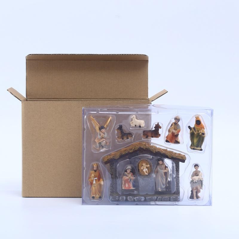 Krippenstatue, Weihnachtsbaby Jesus, Krippe, Figur, Kunstharz, Bastelornament, religiöses Kirchen- und katholisches Geschenk