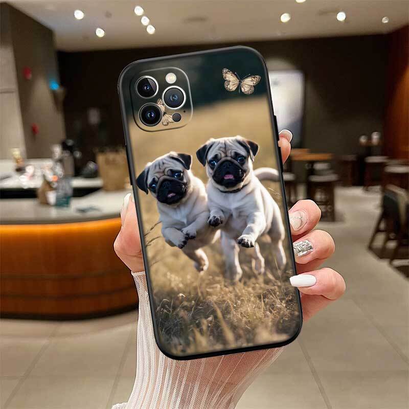 Cute Pug Dog Case for Samsung M55 M35 M15 A02 A05S A05 A06 A15 A12 A13 A10 A16 A20 A22 A24 A25 A30 A31 A32 A33 A35 A42 A50
