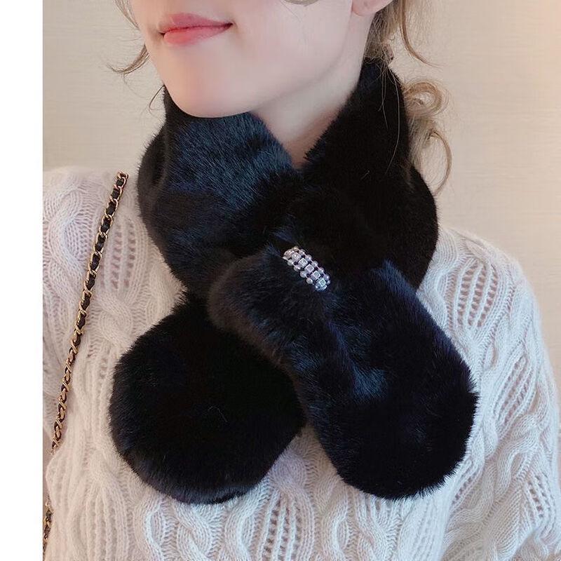 Women s Cozy Fluffy Winter Scarf 45CM