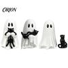 Halloween Atmosphere Decoration Ornament, Ghost Hugging A Black Cat Sculpture, Funny Gift for Friends Resin Unique Figurine, Home Bedroom Entrance