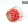Nowa Wstążka Świąteczna 2m Boże Narodzenie Prezent DIY Wstążka Tkaninowa Spirala Wstążka Kratka Kokardka Płatek Śniegu Imitacja Lnu Wstążka Juta