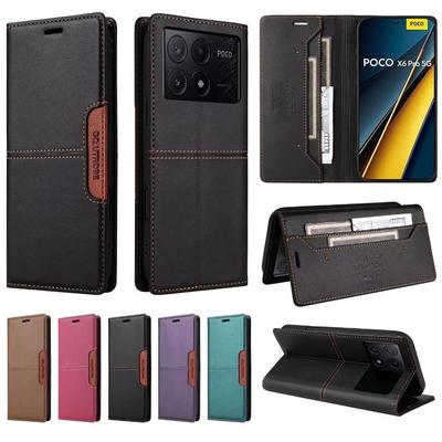 Xiaomi Poco X8 Pro Redmi 14C Diebstahlsicheres Leder-Klapphülle mit Kartenfach & Magnetischer Schutz