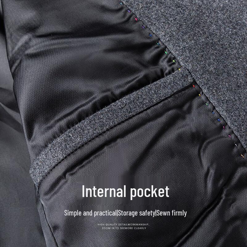 SHANSHAN Men's Wool Blend Business Blazer