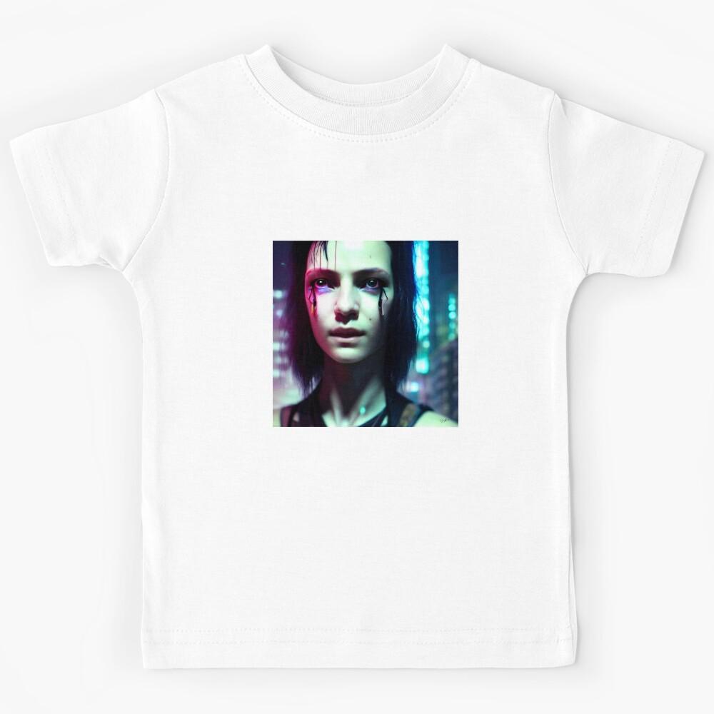 CYBER GIRL (Portrait) #002 Kids T-Shirt 110