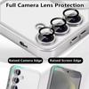 Plating Clear Wireless Cover For Samsung Galaxy S24 S23 S22 S21 S20 FE Ultra Plus Case Note 20 Ultra MagSafe Weak Magnetic