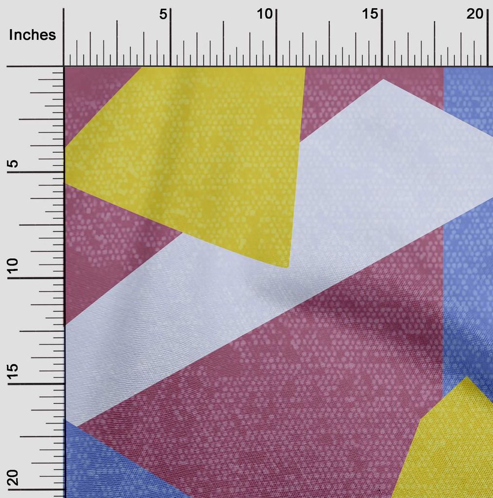 oneOone Cotton Flex Dark Magenta Fabric Geometric Abstract Random Shapes Sewing Craft Projects Fabric Prints By Yard 40 Inch