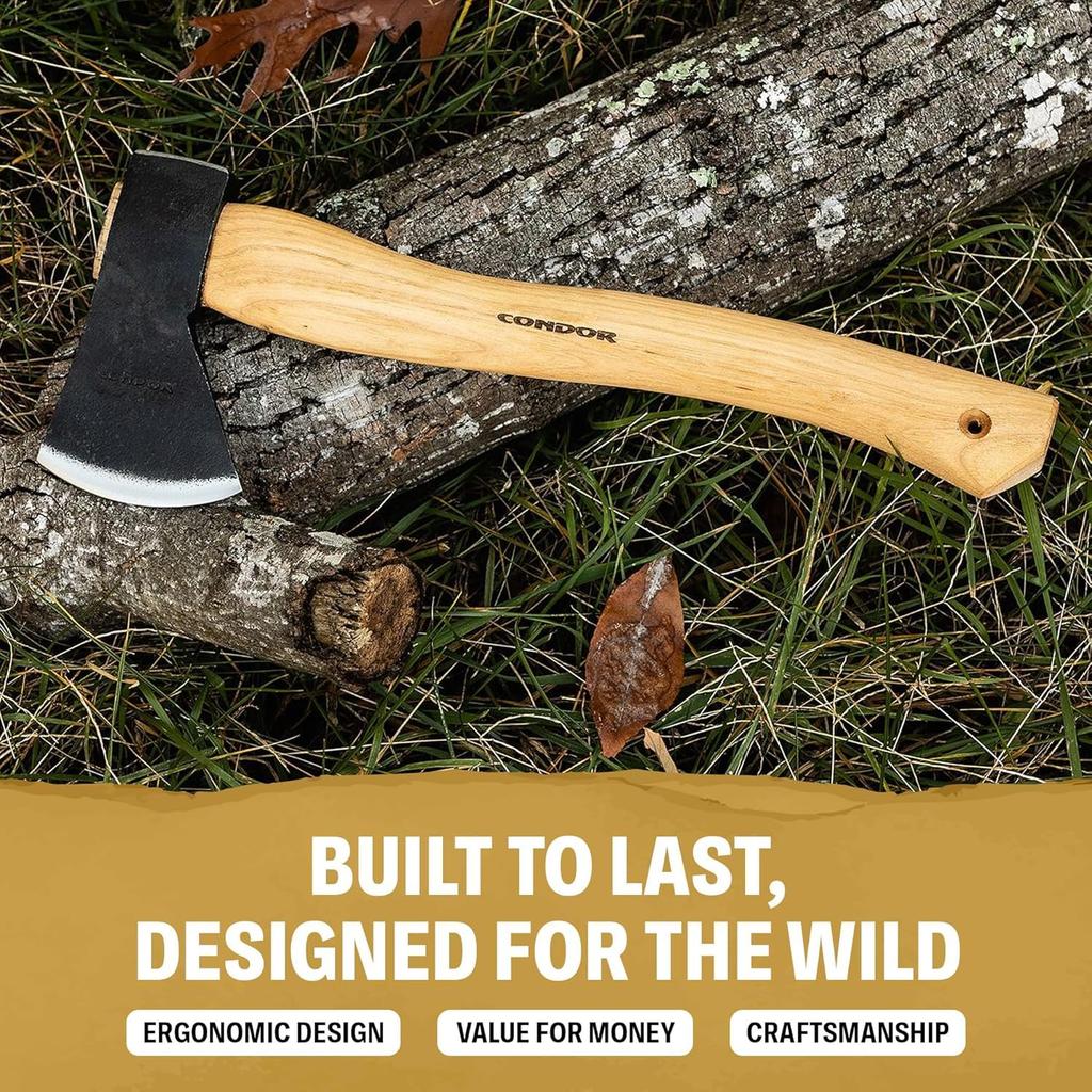Knives Greenland Hatchet 1060 Carbon American Hickory CONDOR Greenland Hatchet Axe Japanese CONDOR/Tools & [Genuine Product]