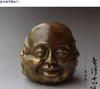 Sammlerstück Tibet alte Bronze Leben 4 Emotionen vier Gesichter Buddha Kopf Statue