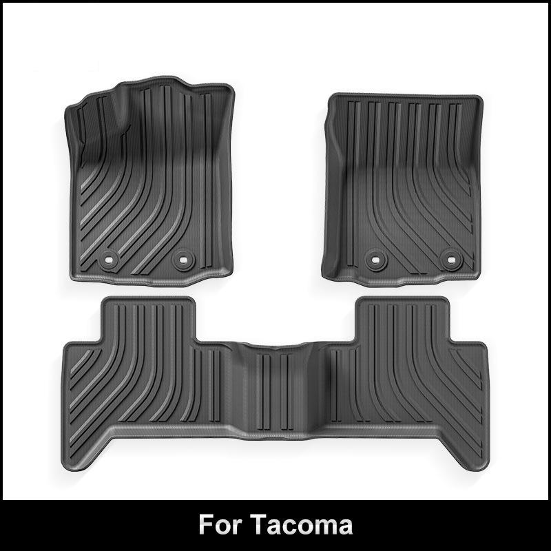 Stain-Resistant TPE Floor & Rear Bed Mats for 2004-2024 Toyota Tacoma