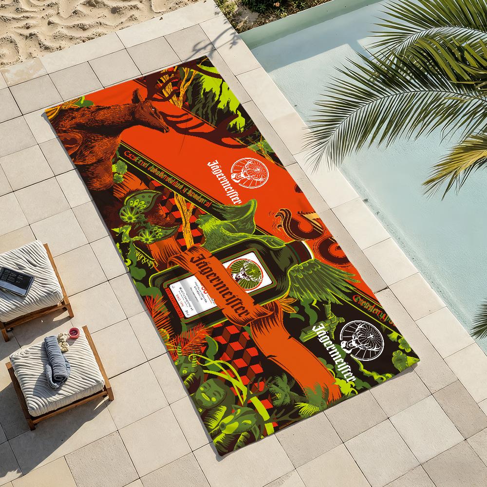 Fashion Cool Towel Shower Sauna Travel Spa Quick Dry Gym Accessories Soft J-Jagermeister-S Drink Large Beach Towels