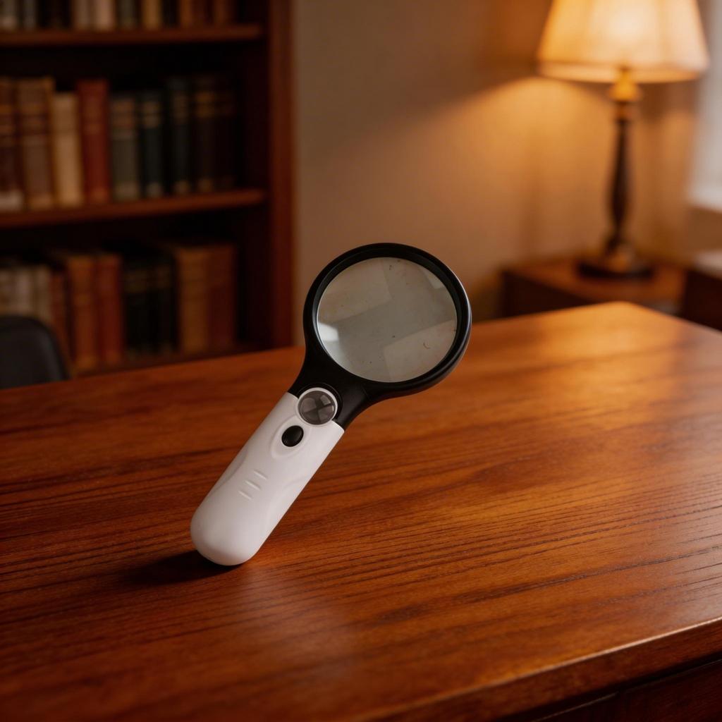 3X Magnification 45X Handheld Loupe LED Magnifying Glass