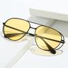 BV1344S Unisex Europejski i Amerykański Styl Okulary Przeciwsłoneczne Metalowe z Oprawką Żabą